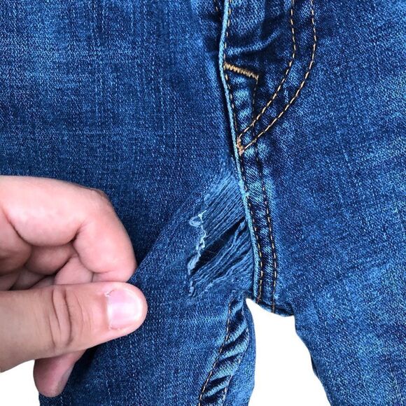 TRUE Religion Jeans Size 34 RICKY Relaxed Straight Blue - Picture 11 of 11